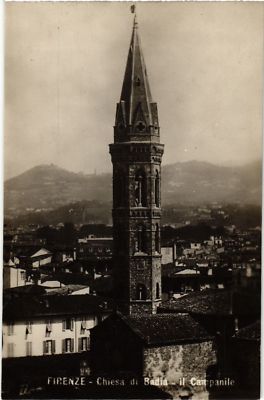 CPA AK FIRENZE chiesa di Badia Il Campanile ITALY (502283)