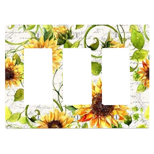 Sunflower Paper image Switch Cover, Home Decor, Night Light, Cabinet knob, GFI - Picture 8 of 14