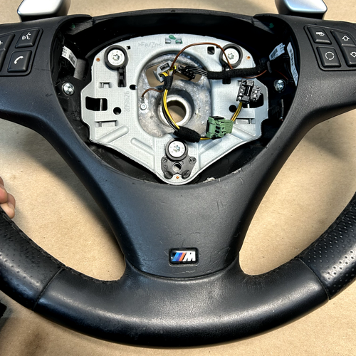 06-15 BMW E90 135I 328I 335I Sport Steering Wheel Leather Paddle Shifters OEM - Picture 7 of 10