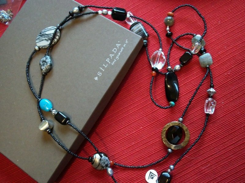 Collier Long Silpada 60 Pouces Perles Boho - Pierres Naturelles - Neuf Sans Emballage