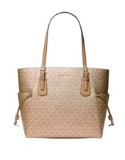 Michael Kors Voyager East West Logo Tote Camel 14.75x12x6" New