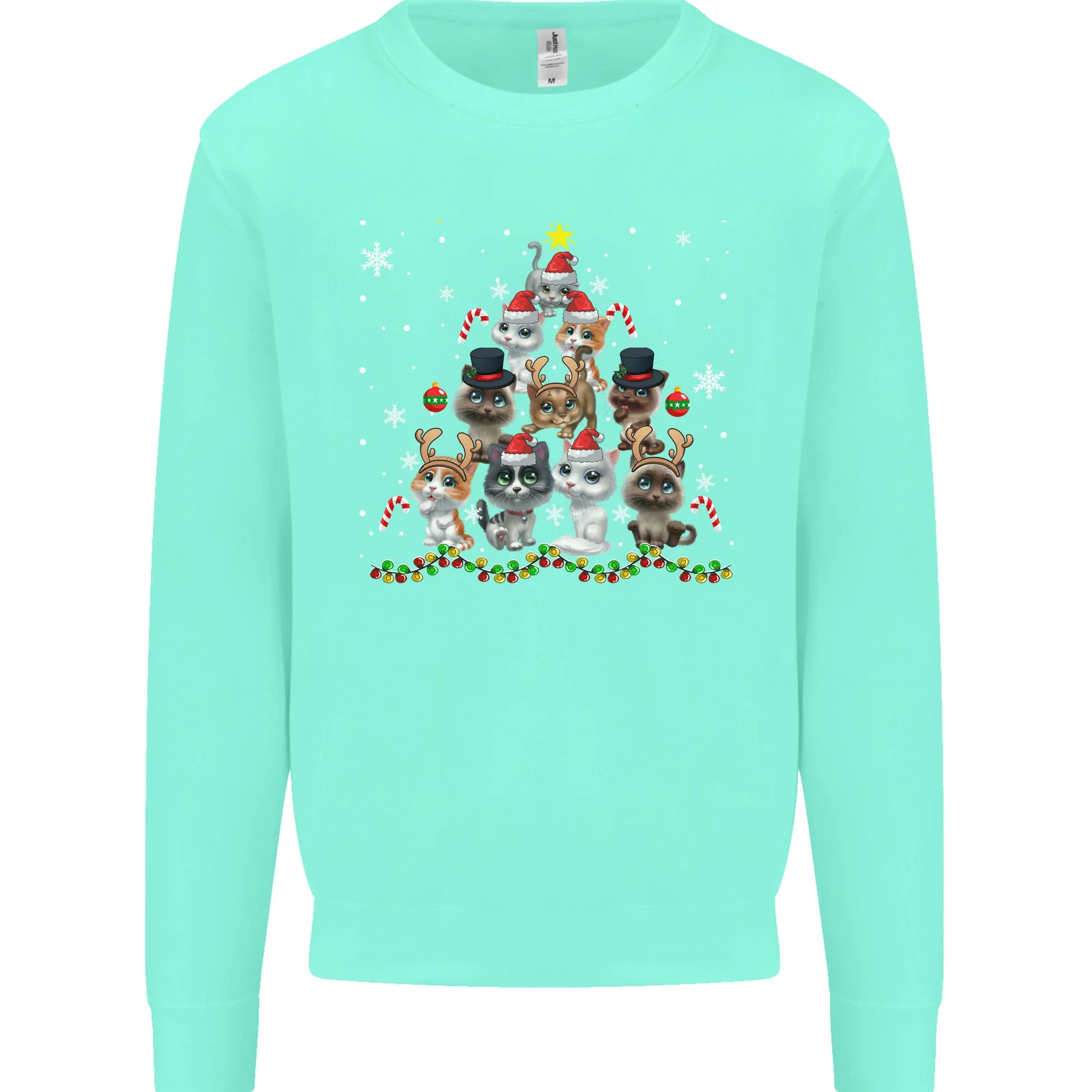 Christmas Cat Tree Men's Sweatshirt