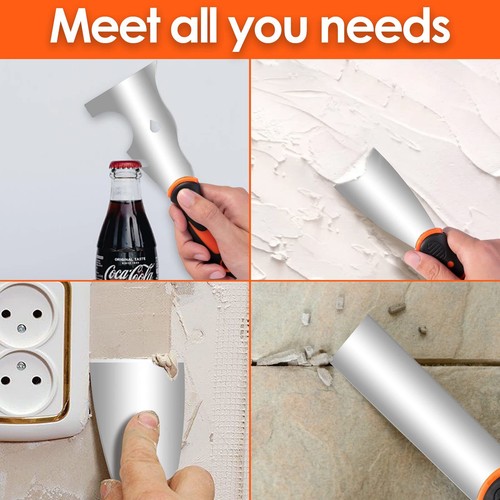 Putty Knife10 Piece Stainless Steel Paint Scraper Tool Set14" Mud Pan For Repair - Picture 6 of 6