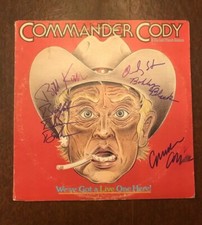 * COMMANDER CODY & HIS LOST PLANET AIRMEN * signed album * LIVE ONE HERE * 1