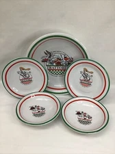 Warner Bros Acme Homework’s Trattoria Bowl 14"  Dinner And Salad Plates Set Of 5
