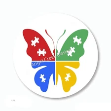 Autism Awareness Butterfly Labels Scrapbook Stickers Favors Envelope Seals