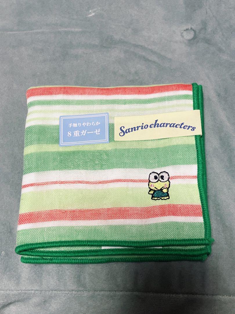 Sanrio Kerokeroppy Gauze Handkerchief - Cute Frog Design -