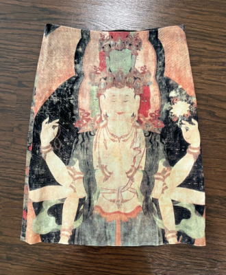 Vivienne Tam Vintage 90s Velvet Buddha Skirt, Size 0 | eBay