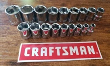 CRAFTSMAN 18pc  1/4 & 3/8 dr METRIC 6pt socket sets