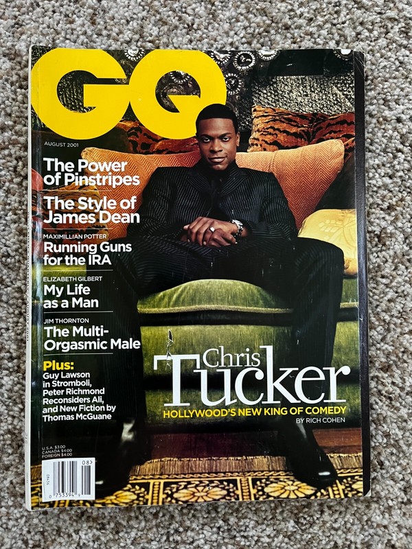 GQ MAGAZINE AUGUST CHRIS TUCKER JAMES DEAN GENTLEMEN'S QUARTERLY