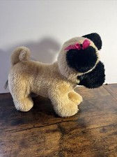 Battat tan and black Pug pup dog puppy plush stuffed animal toy doll pet