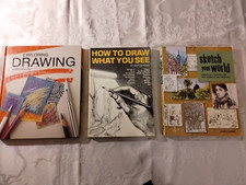 Lot of 3 Drawing Books, Exploring Drawing, Sketch Your World, Draw What You See