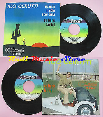 LP 45 7'' ICO CERUTTI Wenn die Sonne untergeht' Okay, mach es! CIAO cd mc dvd