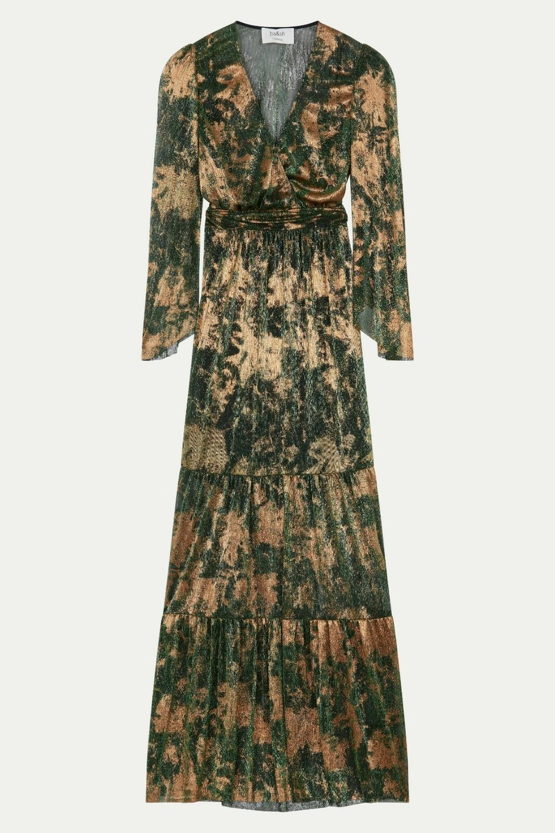 bronze satin maxi dress Orion Bronze Maxi Dress