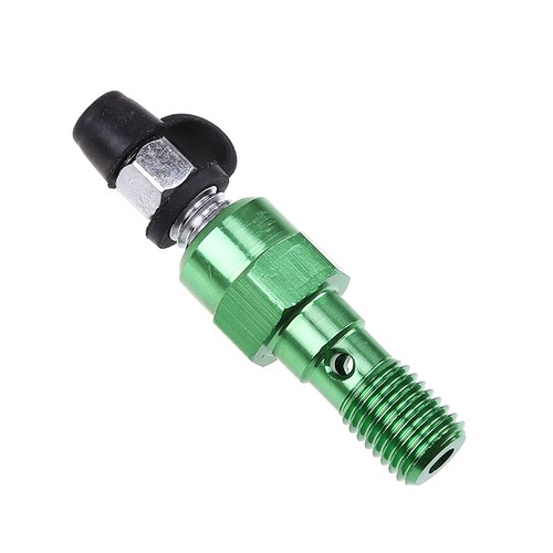 Green Banjo Bolt Bleed Nipple Screw for Motorcycle Universal Models M10x1.25mm - Picture 3 of 11