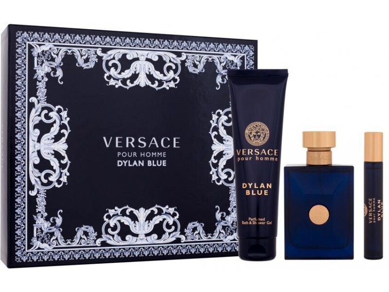 VERSACE DYLAN BLUE Versace for men 0.8 OZ New Gift Set