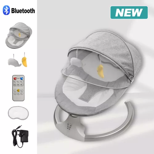 Bluetooth Electric Baby Swing Infant Cradle Bouncer Rocker Chair Music Remote UK - Picture 2 of 19