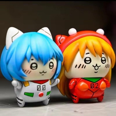 Evangelion x Chiikawa Figure Asuka Ayanami 2-Clefface set collaboration EVA