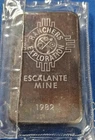 A VINTAGE 1982 Johnson Matthey 5 OZ Escalante Mine  - Scarce Bar! With Assay!