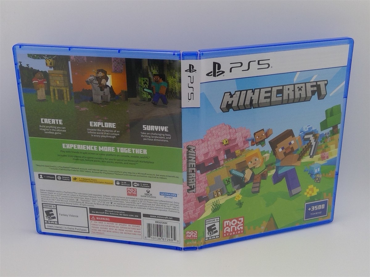 Minecraft (PlayStation 5 PS5, 2024) Complete Tested Working - Free
