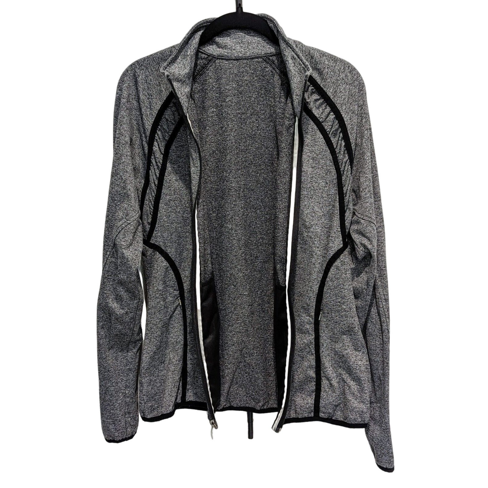 Ariat Womens Zip AriatTEK Jacket Size L Gray Black Trim Athletic Equestrian $140