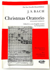 Libro de música partitura vocal del Oratorio de Navidad de JS Bach novela inglesa y alemana