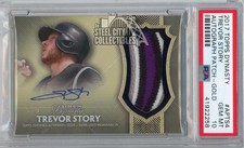 Trevor Story 2017 Topps Dynasty Autograph Patch Card #AP-TS4 5/5 PSA 10 Gem Mint