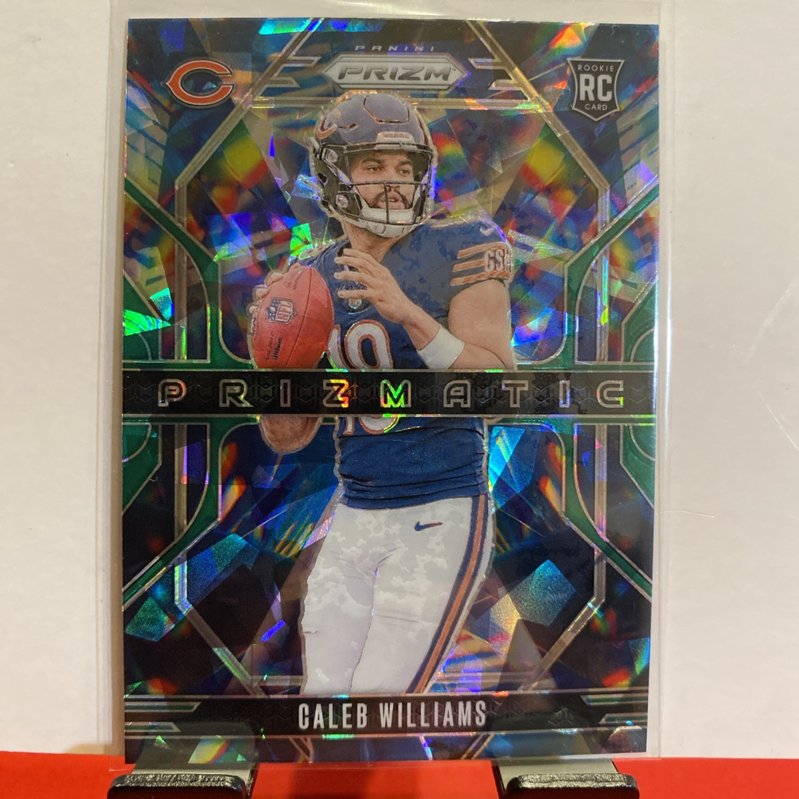 CALEB WILLIAMS Green Cracked Ice Prizmatic ROOKIE 2024 Panini Prizm #1
