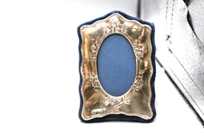 Beautiful 3.5 x 2.5" Mini Sterling Picture Photo Frame Felt Backing L1