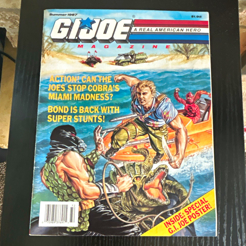 Hasbro G.I. Joe A Real American Hero Magazine Summer 1987 With Poster