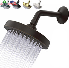 6 Inch High Pressure Shower Head Anti Clog Silicone Nozzles Oil Rubbed Bronze