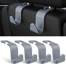 4-Pack Car Headrest Hooks Holds 55lbs Seat Storage Organizer for Bags