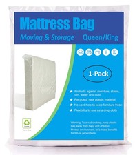 ComfortHome Mattress Bag for Moving and Storage, Queen/King 1-Pack , Clear