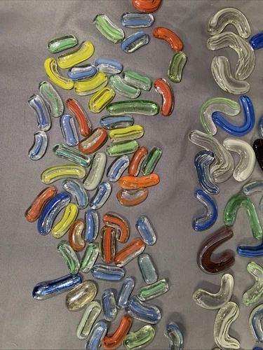 Glass Art Craft Pieces 45+ Boomerang Curved 55+ Small Multicolor 25+ Solid - Picture 3 of 17