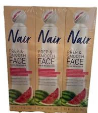 Nair Prep & Smooth Face Exfoliating Hair Removal for Women, 1.76 oz - Pack of 3