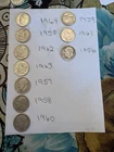 Ten Roosevelt Dimes 90% Silver (1964 And Prior) - Lot Of  10 Good Condition￼