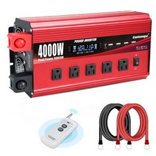 4000W Power Inverter 12V to 110V/120V DC to AC with LCD Display, Remote Contr...