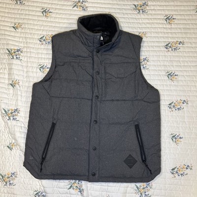 North Face Down Vest Mens Large Black Nuptse 700 Fill Puffer Full Zip Insulated