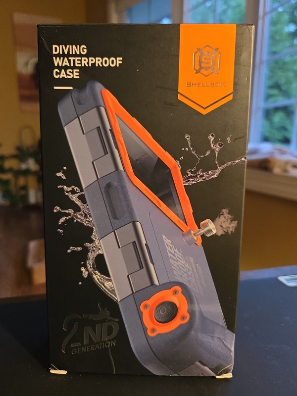 2 Shellbox 2nd Generation Diving Waterproof Cases 15 m Blue/Orange
