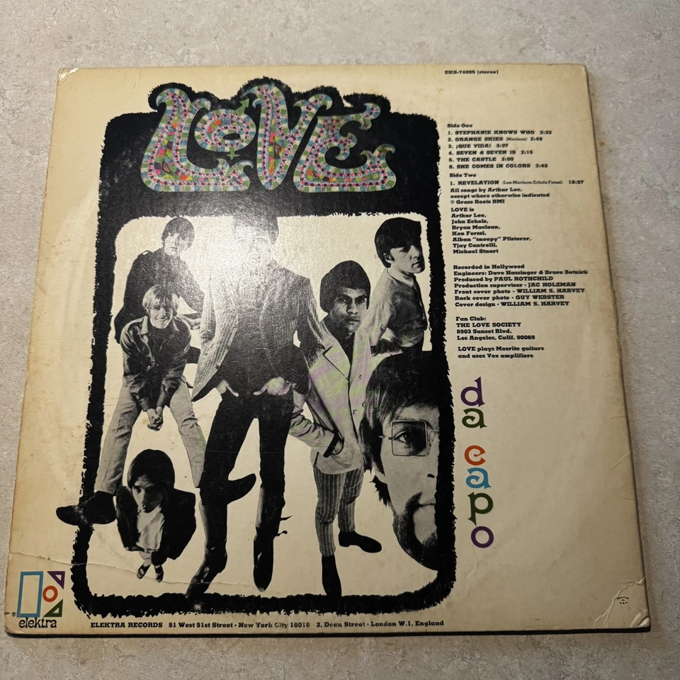 Love, Da Capo виниловая пластинка, стерео, 1967 - Изображение 3 из 4