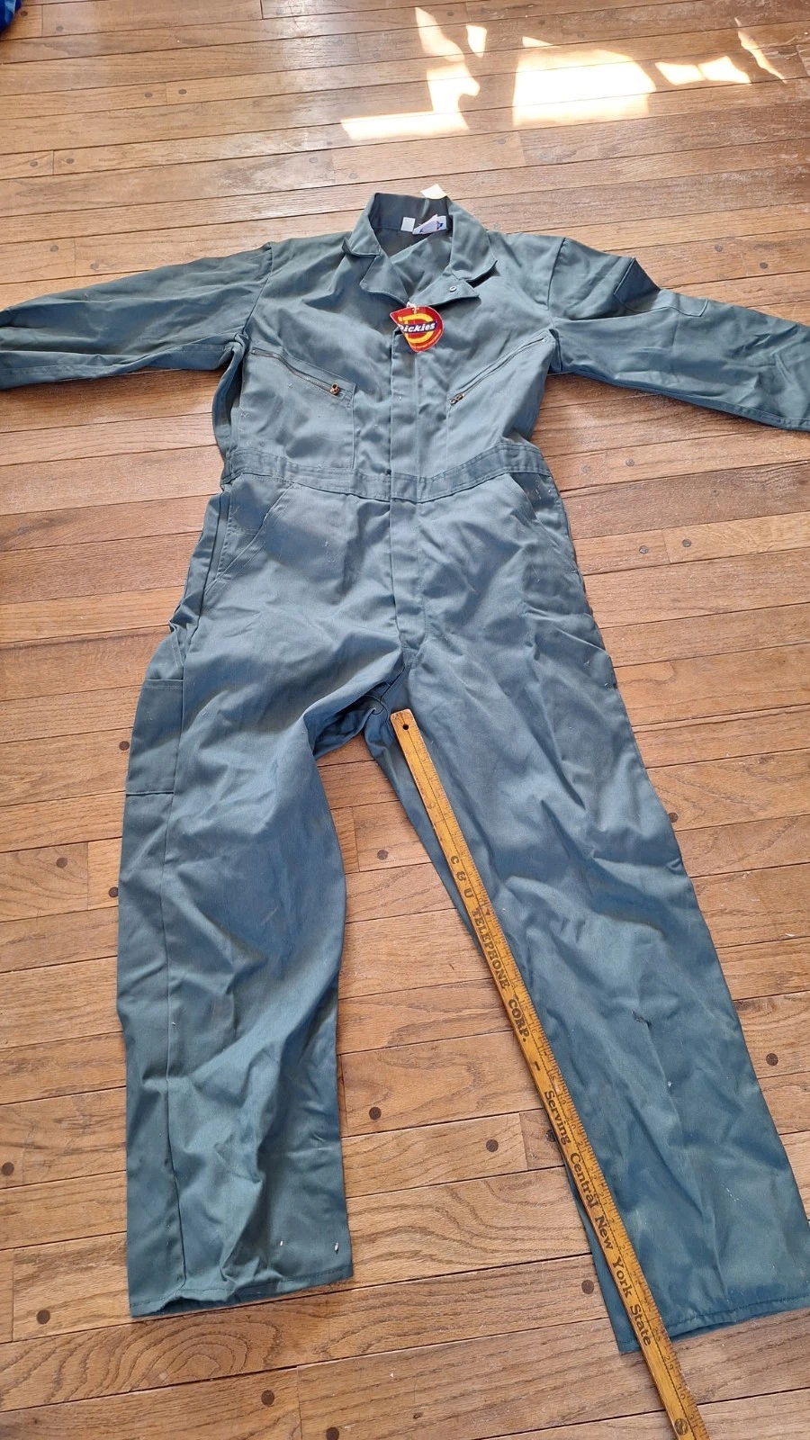 Dickies Deluxe Coveralls Men's 42M Olive Green Long Sleeve Workwear NOS - product detail image 2