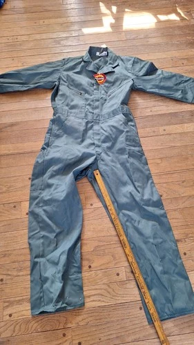 Dickies Deluxe Coveralls Men's 42M Olive Green Long Sleeve Workwear NOS image 2