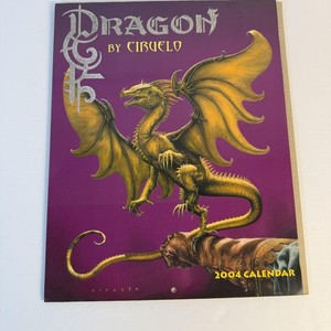 Vintage Dragon By Ciruelo 2004 Wall Calendar Tidemark Fantasy Dragon Art USA