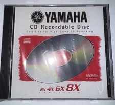 Yamaha CD Recordable Disc 650MB 74min 8X CD-R Blank Media CDR74M8 Sealed NOS