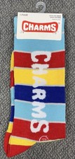 CHARMS Men's Size 6-12 Pair of Multicolor Striped Crew Socks NWT
