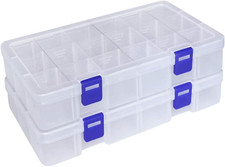 Plastic Organizer Container Storage Box Adjustable Divider Removable