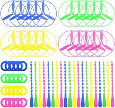 40 Sets Outdoor Toys Flying Discs, Disc Flyer with Launchers for Party Favors, C