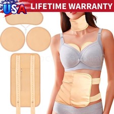 6 Pcs Castor Oil Pack Wrap Organic Cotton for Liver Detox, Stomach, Belly, Ne...