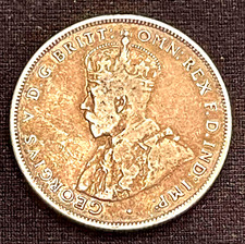 Silver 1934 Australia 1 Florin / 2 Shillings  Coin - George V