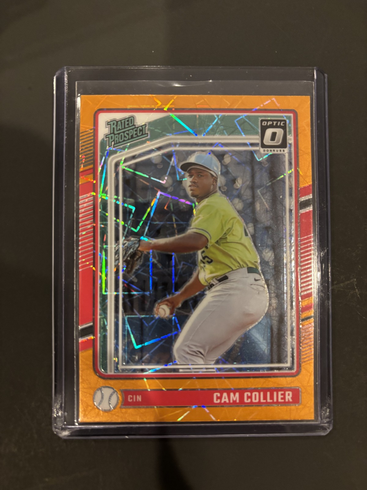 2024 Panini Donruss - Optic Rated Prospects Cam Collier #185 Orange Velocity...